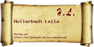 Hollerbach Leila névjegykártya